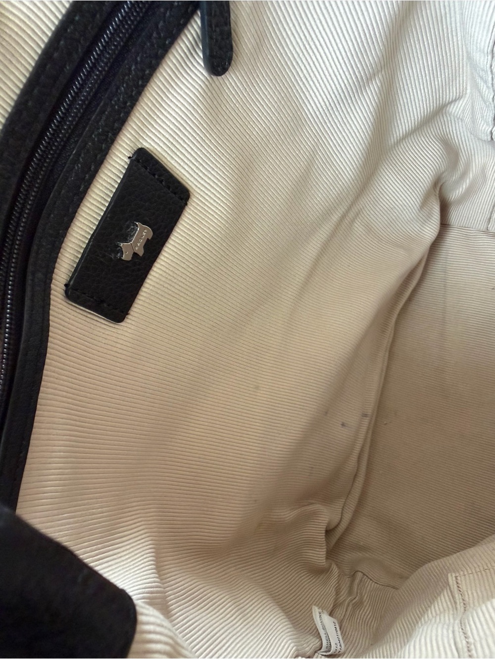 RADLEY LONDON Black Pebbled Leather Flap Backpack - Picture 5 of 7